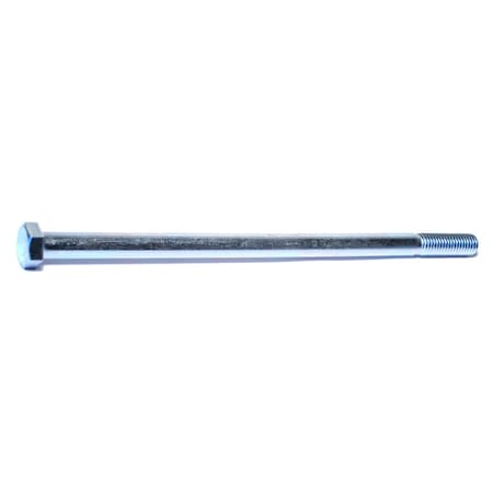 Midwest Fastener Grade 5, 1/2"-13 Hex Head Cap Screw, Zinc Plated Steel, 10 in L, 25 PK 00356